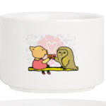 Поросенок пьет чай. Символ Нового года.