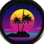 Закат в Майами в стиле ретро