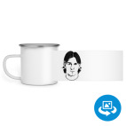 Кружка металлическая белая (круговая запечатка)