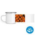 Кружка металлическая белая (круговая запечатка)