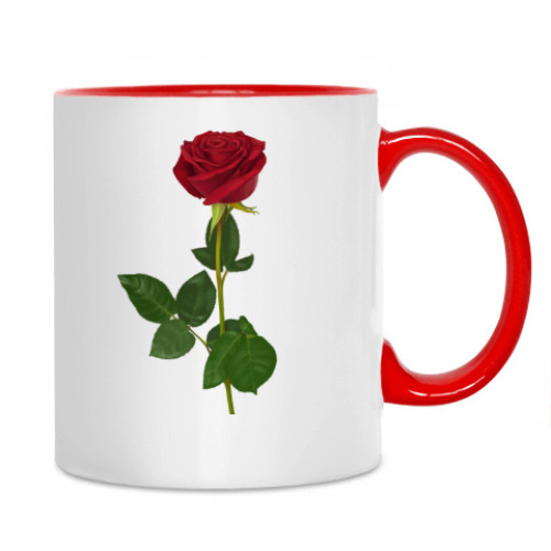 Кружка с принтом Роза