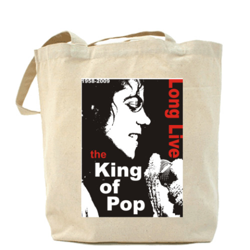 Сумка шоппер с принтом Майкл Джексон