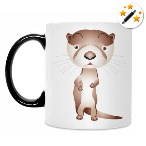 Кружка-хамелеон с принтом Суррикат