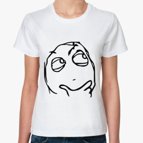 Классическая футболка с принтом trollface