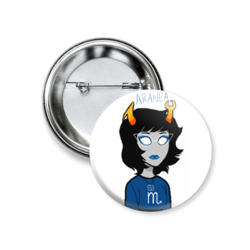 Значок 37мм с принтом Homestuck Aranea Serket