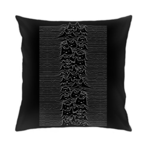 Подушка с принтом Cat Division Unknown Pleasures