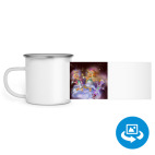 Кружка металлическая белая (круговая запечатка)