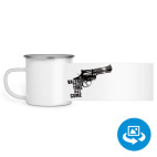 Кружка металлическая белая (круговая запечатка)