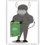 Бык с долларом