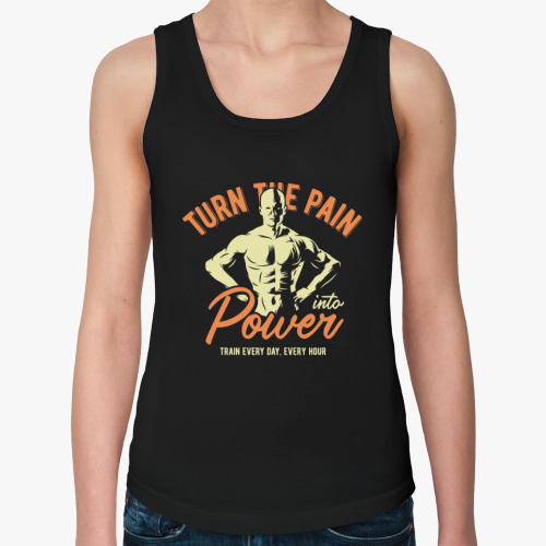 Женская майка с принтом Turn The Pain