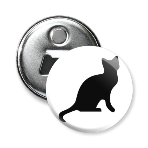Магнит-открывашка с принтом Кошка
