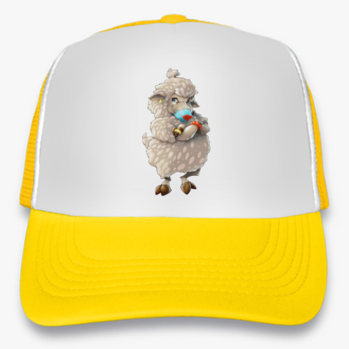 Кепка-тракер с принтом Овечка на карантине