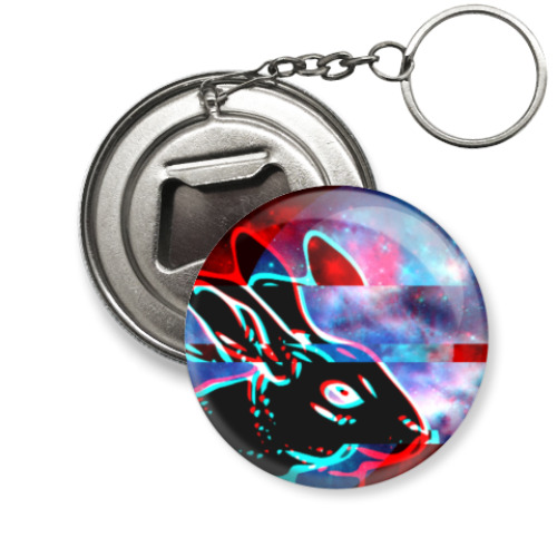 Брелок-открывашка с принтом ДОСмот? Bunny