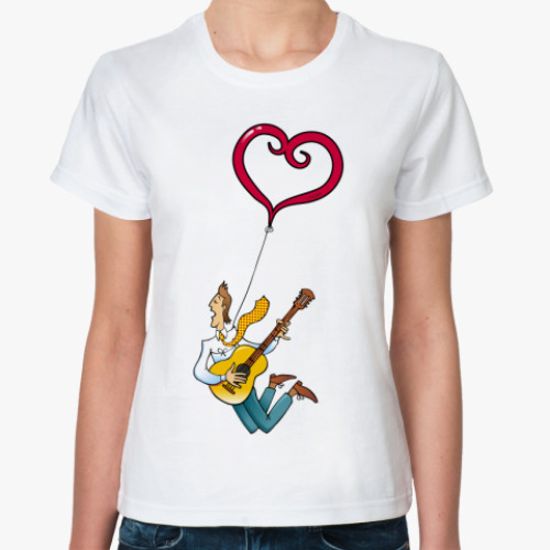 Классическая футболка с принтом Окрыленный