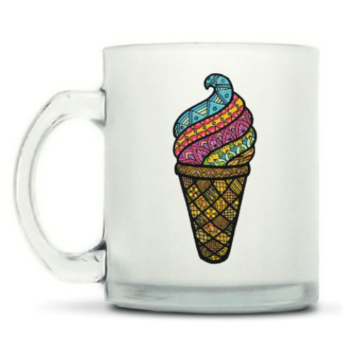 Кружка матовая с принтом Мороженка