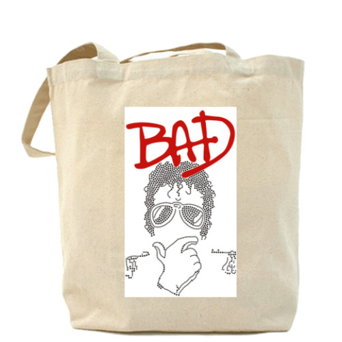 Сумка шоппер с принтом MJ Bad