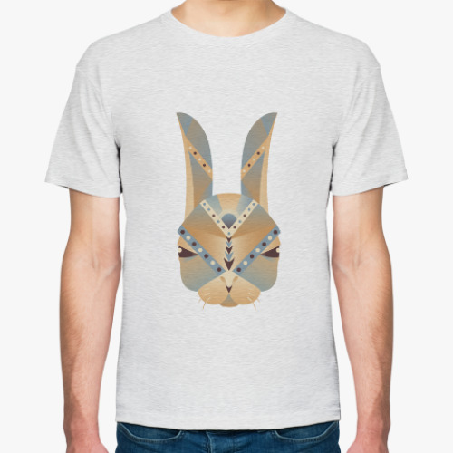 Футболка с принтом Геометрический кролик