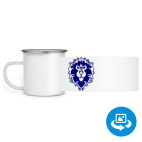 Кружка металлическая белая (круговая запечатка)