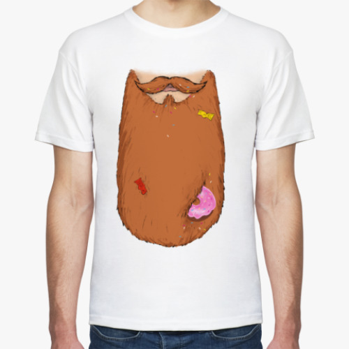 Футболка с принтом Сладкая борода и усы