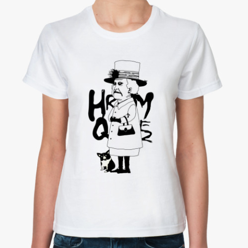 Классическая футболка с принтом  'Елизавета-2'