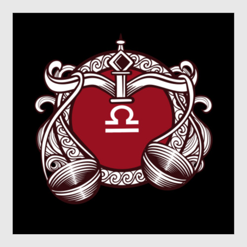 Постер с принтом Символ Весы Знак Зодиака