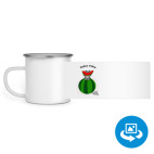 Кружка металлическая белая (круговая запечатка)