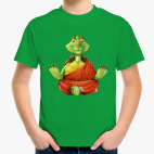 Детская классическая футболка Черепаха на медитации