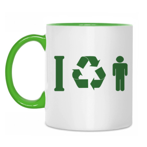 Кружка с принтом I recycle boys