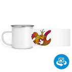 Кружка металлическая белая (круговая запечатка)