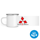 Кружка металлическая белая (круговая запечатка)