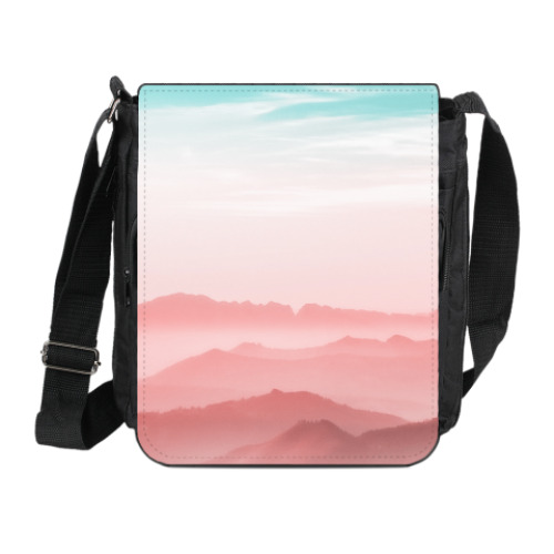 Сумка на плечо (мини-планшет) с принтом Рассвет