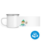 Кружка металлическая белая (круговая запечатка)