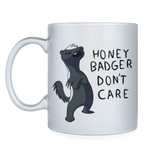 Кружка с принтом Медоед