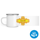 Кружка металлическая белая (круговая запечатка)