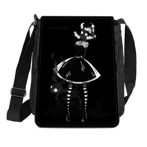 Сумка-планшет с принтом Black rabbit