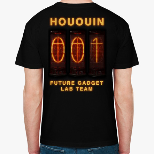 Футболка с принтом Steins;Gate FGL Team HOUOUIN 2-sided