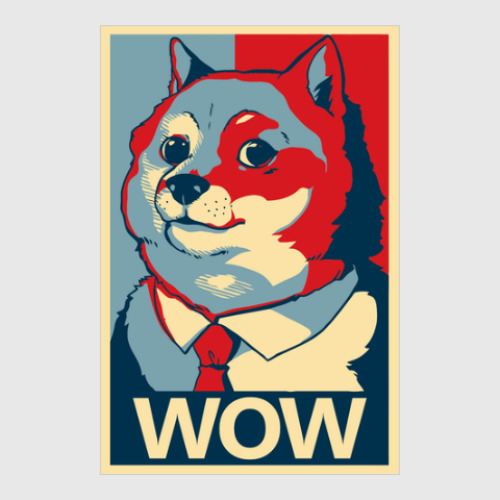 Постер с принтом WOW - Doge
