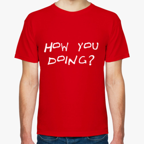 Футболка с принтом how you doing?