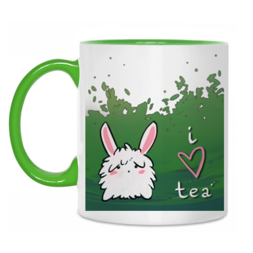 Кружка с принтом I love tea