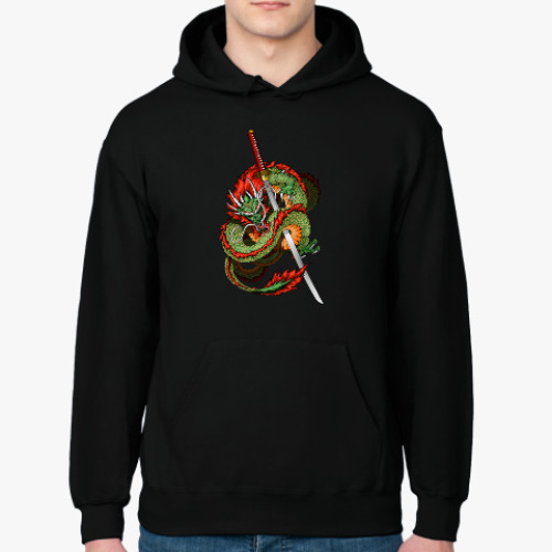 Толстовка худи с принтом Дракон
