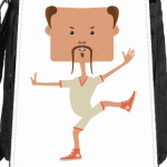 Смешной нарисованный каратист