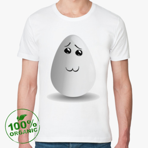 Футболка из органик-хлопка с принтом Милое яйцо