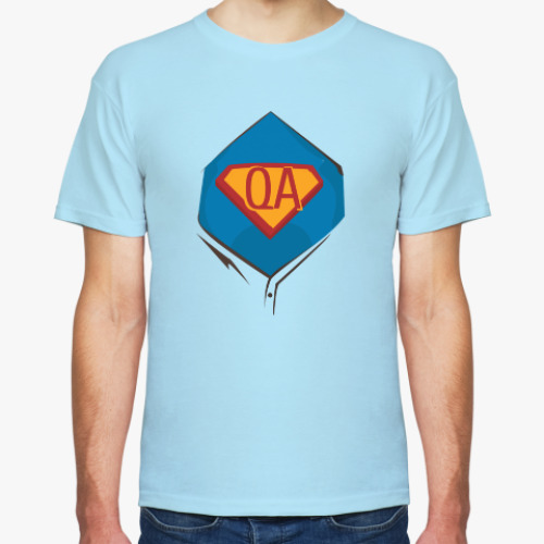 Футболка с принтом Super QA