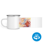 Кружка металлическая белая (круговая запечатка)