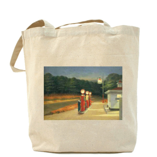 Сумка шоппер с принтом 'Автозаправка' Хоппера