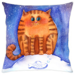 Рыжий акварельный кот