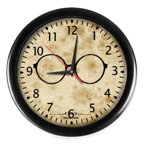 Настенные часы с принтом Ретро