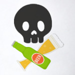 Череп с пивом