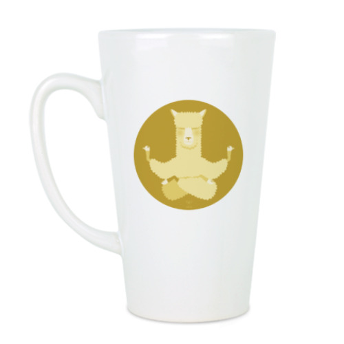 Чашка Латте с принтом Animal Zen: A is for Alpaca