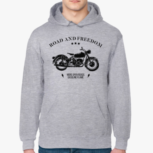 Толстовка худи с принтом Король дорог (мотоцикл)